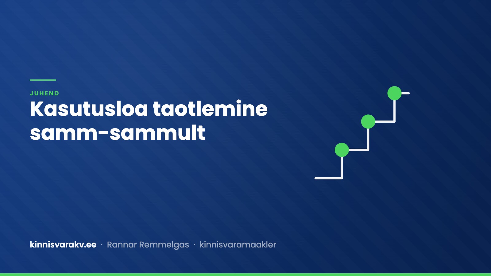 Kasutusloa taotlemine samm-sammult, juhend majaomanikule
