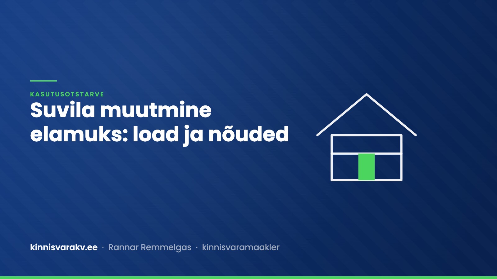 Suvila muutmine elamuks – load, register ja nõuded